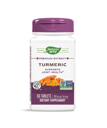 Nature's Way Standardized Turmeric, 95% Curcuminoids, TRU-ID Certified, Vegan, 60 Count 60 Tablets