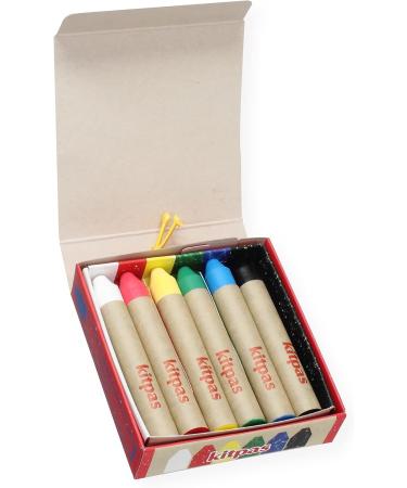 Kitpas Rice Bran Wax Art Crayons - 6 Colors | Kids 3+ | Window Art, Erasable, Water-Soluble | English Edition - Buy Online on GoSupps.com