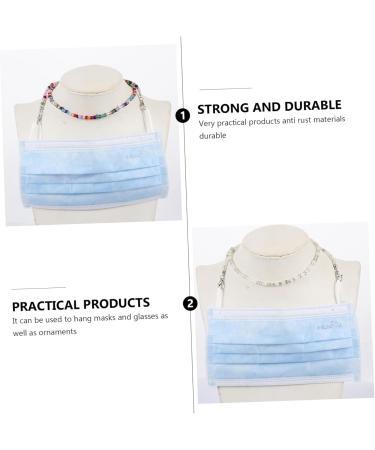 Fomiyes 2pc Pearl Glasses Mask Chain Lanyard - Adjustable Face Chain & Clip Holder for Sunglasses - International Shipping Available - Buy Online on GoSupps.com