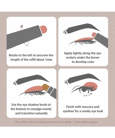 Cream Eye Shadow Stick Metallic Cream Eyeshadow Stick Waterproof & Long Lasting Eye Shadow Eyeliner with -Proof Formula Frifer 04#powder Color - Buy Online on GoSupps.com