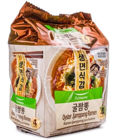 Pulmuone Korean Air Dried Oyster Jjamppong Ramyun Ramen Noodles 99g (Pack of 4) - Buy Online on GoSupps.com