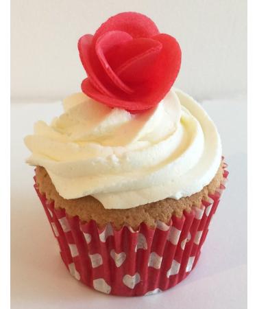 60 Gorgeous Edible 3D Wafer Roses: 12 Pink 12 Red 12 White 12 Yellow & 12 Blue - Buy Online on GoSupps.com