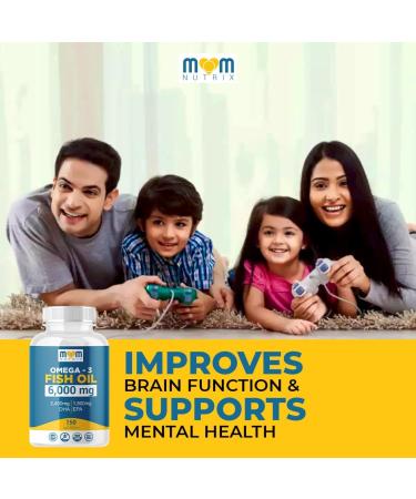 Omega 3 Fish Oil with Maximum EPA DHA - Supports Brain Liver Heart & Immunity - Made in The USA - 150 Softgels - Buy Online on GoSupps.com