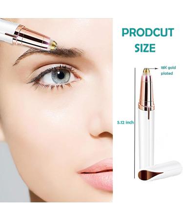 USB Rechargeable Portable Electric Eyebrow Trimmer Pen for Women | Painless Precision Eyebrow Hair Remover & Safe Shaver Tool (White - Buy Online on GoSupps.com