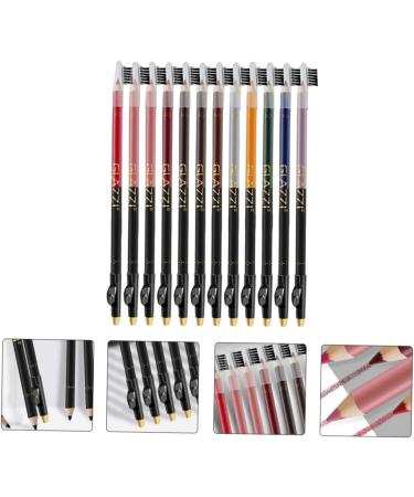 Mikinona 12pcs Lip Liner Eyeliner Waterproof Eyebrow Pencil Eyebrow Liner Plastic Makeup Pen Water Proof - Buy Online on GoSupps.com