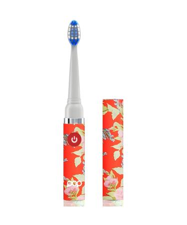 Shop Pop Sonic Electric Toothbrush - Red Floral Travel Brush for Kids | 2 Speed 15 000-30 000 Strokes/Minute | Buy Internationally Online - Buy Online on GoSupps.com