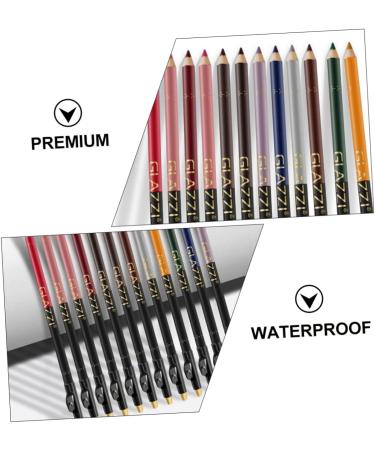 FRCOLOR 12pcs Lip Liner Eyeliner Black Waterproof Eyeliner Eyebrow Pencil Waterproof Makeup Supplies Lips - Buy Online on GoSupps.com