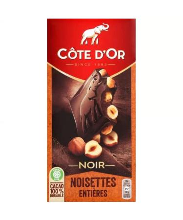 Côte d'Or Dark chocolate with whole hazelnuts - 180g bar