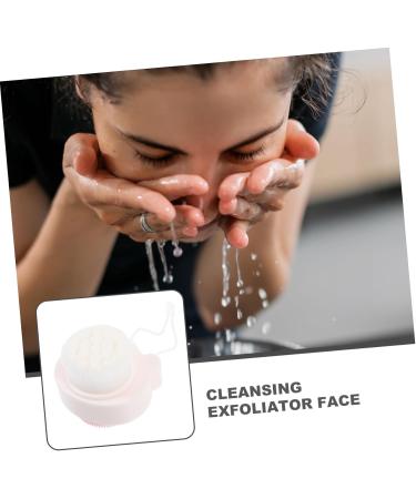 Angoily Man face Brush Multifunctional Washing Device Silica Gel Frosted Cleaner White Handle Shower for Body Silicone Bath Scrubber Cleansing Brush 5.50X5.00X2.00CM - Buy Online on GoSupps.com