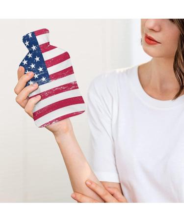 American Flag Hot Water Bottle - Pain Relief & Cramps - Rubber Bag for Hot/Cold Therapy & Foot Warmer - Buy Online on GoSupps.com