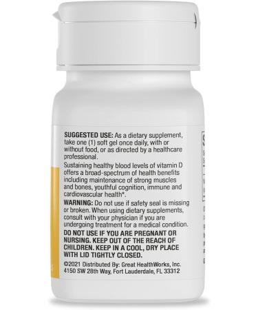 OmegaXL VitaminXL D3 5000 IU High Potency Daily Vitamin - Immune Support Supplement for Healthy Muscles & Bones - Non-GMO, Gluten-Free - 30 Softgels - Buy Online on GoSupps.com