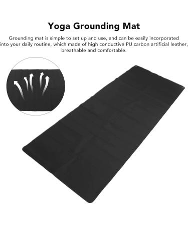 ANGGREK Grounding Mat | Black PU Yoga Grounding Sheet with 5M Cable - Improve Sleep & Reduce Stress - Buy Online on GoSupps.com