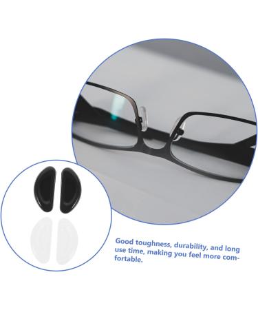 Gleavi 100 Pairs Silicone Nose Pads for Glasses - Cushions & Protection Accessories - Black & White Pebble Gel Pads (1.6x0.1cm) - International Shipping Available - Buy Online on GoSupps.com