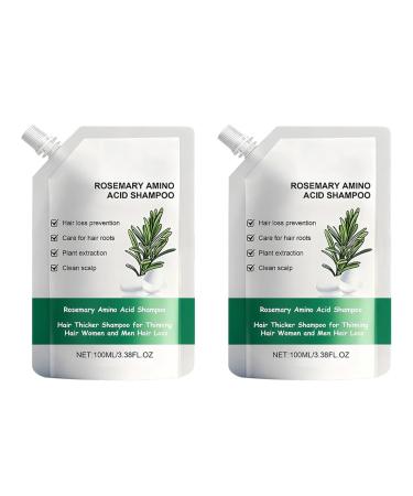 2 Pi ces Shampooing aux acides amin s au romarin shampooing fortifiant pour les cheveux clairsem s et la chute de cheveux