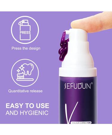 2 Pack Purple Teeth Whitening Toothpaste - Color Corrector for Sensitive Teeth, Removes Stains, Brightens Teeth, Reduces Yellowing - Buy Online on GoSupps.com