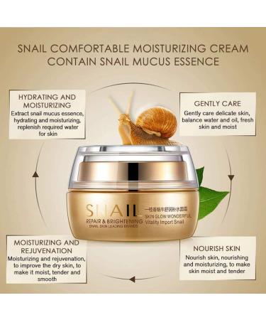COMTERVI 50ml Snail Slime Cream Snail Moisturizing Cream Regenerating Face Cream Anti-Wrinkle Skin Firming Moisturizer for Face - Buy Online on GoSupps.com