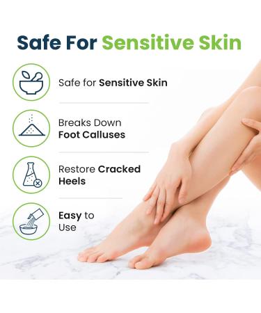 Foot Cure Exfoliator & Callus Remover Pedicure Set - Includes Foot File, Tea Tree Oil Soak, Urea Cream, USA Made - Buy Online on GoSupps.com