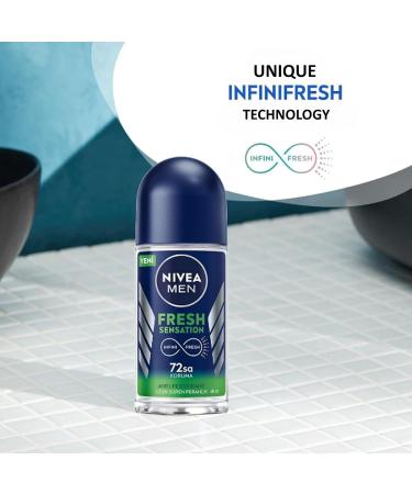 Buy Nivea Men Fresh Sensation Deodorant Roll-On 1.7 fl oz - Long-lasting Freshness Worldwide Shipping - Buy Online on GoSupps.com