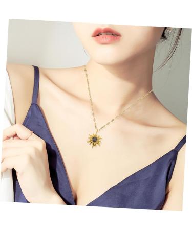 CALLARON 1 Pc Sunflower Pendant Necklace Necklaces Multilayer Pendant Necklace Stylish Necklace Grace - Buy Online on GoSupps.com