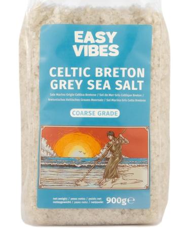 Easy Vibes - Celtic Salt - Breton Grey Sea Salt (900g) - Coarse Salt | Unrefined | Natural | Preservative Free