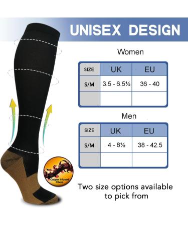 Zalati Copper Compression Socks - 2pcs Foot Sleeves for Medical Running & Cycling - Unisex Athletic Support - Buy Online on GoSupps.com