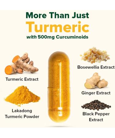 VAHDAM Turmeric Curcumin Supplement 2000mg (500mg Curcuminoids) with Boswellia & Piperine for Fast Absorption | Supports Joint Health and Mobility | 90 Capsules - Buy Online on GoSupps.com