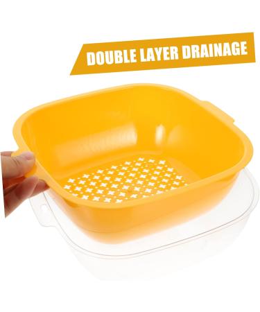 Alipis 1 Set Fruit Drain Basket Storage Shelf Plastic Laundry Baskets Kitchen Accessory Household Container 32X27CM Orange - Buy Online on GoSupps.com
