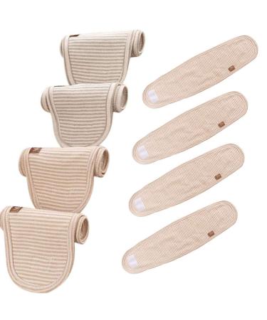 Baby Umbilical Cord Belt, Infant Belly Binder Hernia Care Navel Truss Support Newborn Warm Essential with Breathable Organic Cotton (4 Pack) 4pack-brown