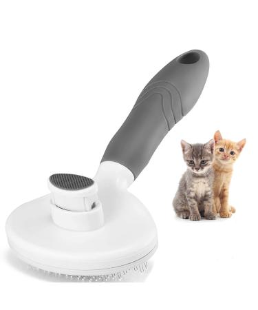 Self Cleaning Cat Grooming Brush for Dogs & Cats - Removes Loose Undercoat, Mats & Tangled Hair - Pet Massage Tool (Gray) - Buy Online on GoSupps.com