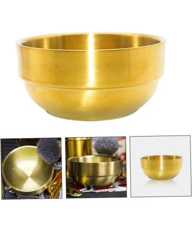 Buy FRCOLOR Foam Dishwasher Shaving Cup for Men - Stainless Steel Shaving Bowls & Cream Cups - Perfect Beard Shaving Tools - 9x9x4.9CM Golden - Buy Online on GoSupps.com