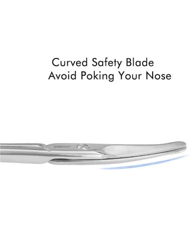 Jarvistar Premium Rounded Bent Nasal Scissors - Stainless Steel Facial & Nail Scissors for Men - 9.5 cm Ear & Hair Scissors - Bartscher Quality - Buy Online on GoSupps.com