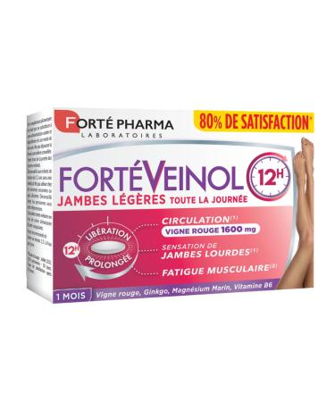 Forté Pharma - Forté Veinol 12h | Red Vine Food Supplement - Circulation | 30 tablets