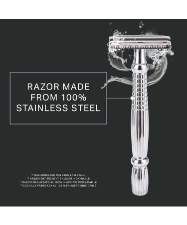 Amazon Men's Double Edge Classic Razor with 20 Blades - 1 Pack - Buy Online on GoSupps.com