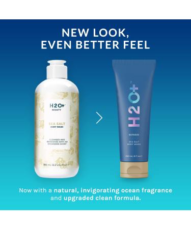 Sea Salt Body Wash by H2O+ | Refreshing Oceanside Scent | Aloe Vera & Vitamin E | Paraben-Free - Buy Online on GoSupps.com
