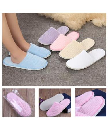 5 Pairs of Disposable Hotel Slippers 29.5cm - Unisex Bathing Flaps for Guests | Ideal for Hotel Trips - Buy Online on GoSupps.com
