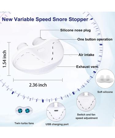 Variable Speed Electronic Anti Snoring Device with Adjustable Wind Speed - White - Buy Online on GoSupps.com
