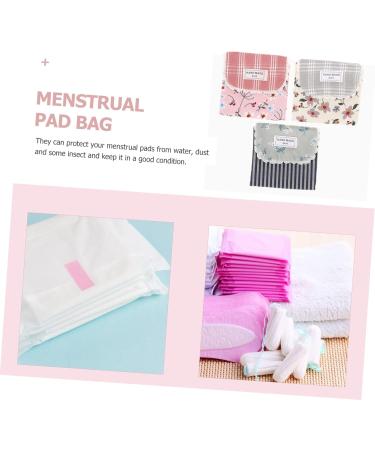 3pcs Period Bag Set - Menstrual Pad & Nursing Pad Holder, Tampon & Makeup Organizer Storage Bags - Buy Online on GoSupps.com