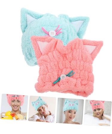 FRCOLOR 2pcs Dry Hair Cap Women Hair Hats Comfortable Showering Hats Coral Fleece Hair Hats Quick Drying Hair Hats Hair Caps for Bathing Adorable Bathing Hats Bathing Hair Wraps Hair Towel - Buy Online on GoSupps.com