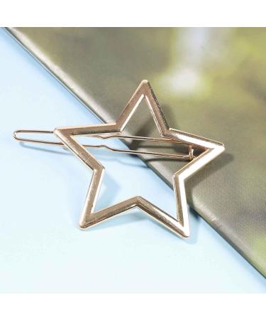 Yheakne Vintage Star Hair Clip Barrette Gold Hair Barrette Pin Metal Hair Clamp Half Bun Holder Clips Decorative Hair Accessories for Women and Girls (Gold) - Buy Online on GoSupps.com