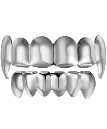 TOYANDONA Silver Plated Tooth Hip Hop Teeth Grill for Teeth Mouth Hip Hop Mouth Grills for Men and Women - Buy Online on GoSupps.com