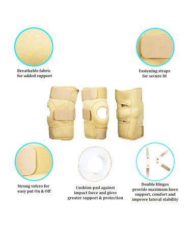 Knee Stabilizer Support & Compression Relief for Meniscus Tear & Arthritis | Adjustable Bi-Directional Straps WonderCare M (17.2-19.6 - Buy Online on GoSupps.com