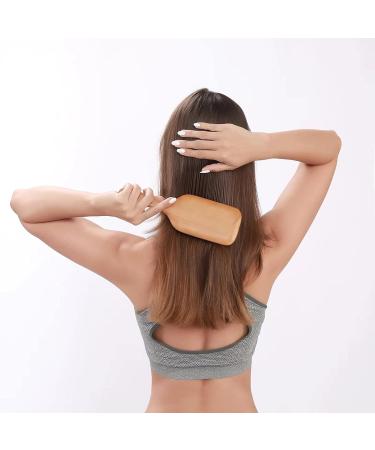 olelo Natural Wooden Paddle Hair Brush - Eco-Friendly Beech Scalp Massage Brush for Thick, Curly, Thin, Long, Short, Wet or Dry Hair - Square Black - Women, Men, Kids - 1 Count - Buy Online on GoSupps.com
