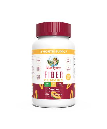 MaryRuth's Fiber Gummies for Adults | 2 Month Supply | Sugar Free | Fiber Gummies Ages 4+ | Prebiotic Fiber Supplement | Gut Health & Digestion Support | 3g Soluble Fiber per Gummy | Vegan | 60 Count - Buy Online on GoSupps.com