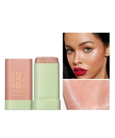 Bronzer Stick 4 Colors Blendable and Buildable Face Bronzer Face Shaping Long Lasting Cream Contour Bronzer Stick (02 Soft Glow) (Bronzer 02 Soft Glow)