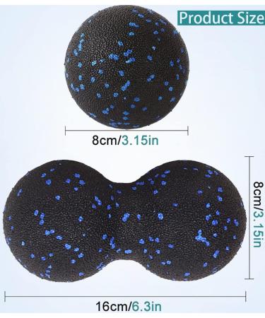 2 Set Self Massage Ball - DuoBall & Peanut Massage Fascia Ball Set for Muscle Relief Spine Care & Plantar Fasciitis Relief | International Shipping Available - Buy Online on GoSupps.com