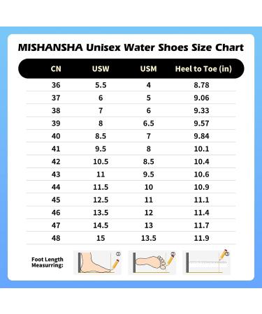 Mishansha Quick Dry Water Shoes - Carbon Black - Size 9.5 Women/8 Men - Buy Online on GoSupps.com