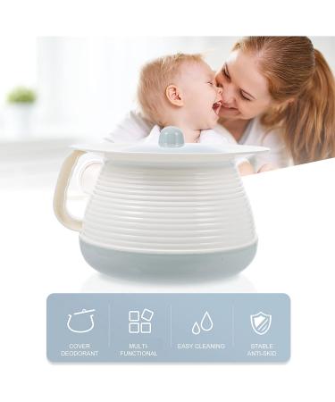Portable Chamber Pot Urinal with Lid and Handle - Emergency Potty for Elderly, Men, Women - Indoor/Outdoor Use - Blue 21X21X13CM - Buy Online on GoSupps.com