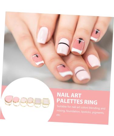 Healeved 6 pi ces Anneaux Palette Nail Art R sine Palettes M lange Vernis Ongles Professionnelles et Domestiques Anneaux de M lange Vernis Ongles Multifonction Accessoires Manucure Safe et - Buy Online on GoSupps.com