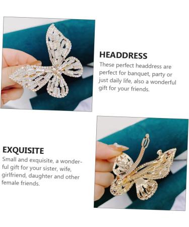 FRCOLOR Hair hairpin rhinestone hair clips bling hair clamps sparkling hair clips women Girls Hair Accessories metal hair clips Butterflies Headwear woman spring clip Zinc alloy Clamps - Buy Online on GoSupps.com