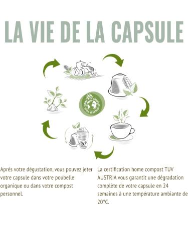 MOKA 10 Capsules 100% Pure Organic Ethiopian Arabica - Compatible with Nespresso Capsule Machines - Intensity 8 - Biodegradable and Home Compost - Espresso and Lungo - Roasted in France - Buy Online on GoSupps.com